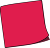 Off Red Sticky Note Clip Art