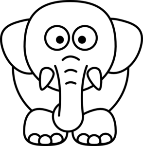 Elephant White Clip Art