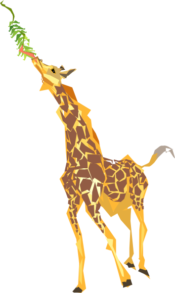 Giraffe Eating Clip Art at Clker.com - vector clip art online, royalty