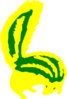 Yellow/green Skunk Clip Art