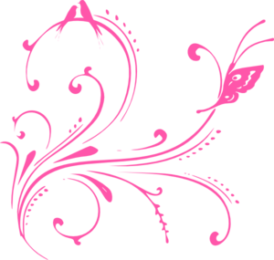 Pink Swirl Birds (butterfly Princess) Clip Art