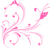 Pink Swirl Birds (butterfly Princess) Clip Art
