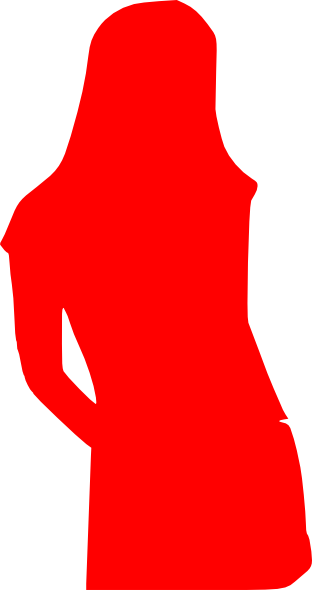 Girl Red Silhouette Clip Art at Clker.com - vector clip art online