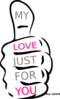 My Love Just For You Clip Art