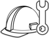 White Hard Hat Clip Art