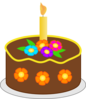 Chocolate Birthday Cake Clip Art