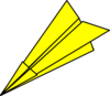 Yellow Paperplane Clip Art