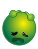 Smiley Green Align Depressed No Shadow Clip Art