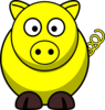 Yellow Pig Clip Art