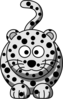 Cartoon Snow Leopard  Clip Art