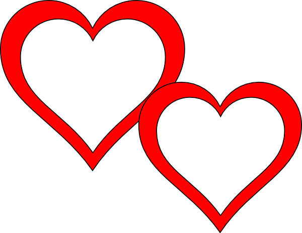 Two Hearts Touching Clip Art at Clker com vector clip 