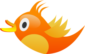 Orange Tweet Bird Clip Art
