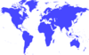 World Map Blu Cina Clip Art