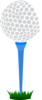 Golf Ball Blue Tee Clip Art