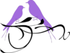 Love Birds Morado Clip Art