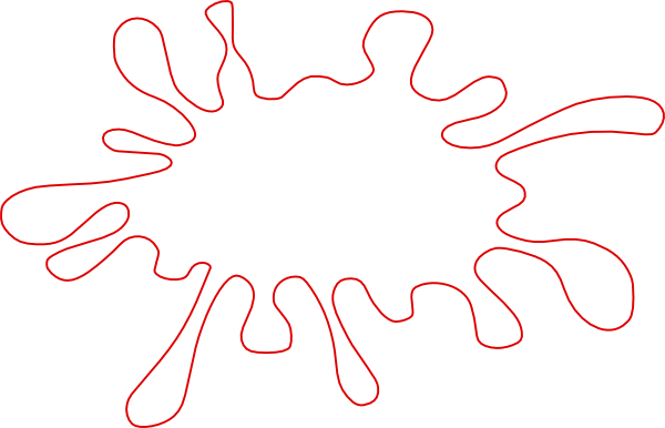 Red Outline Splat Clip Art at Clker.com - vector clip art online