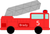 Brady Birthday Firetruck Clip Art
