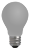 Light Bulb Off Grey W/o Fillament Clip Art