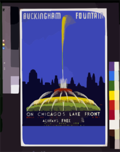 Buckingham Fountain On Chicago S Lake Front, World S Largest And Most Beautiful Illuminated Fountain ...  / Buczak. Clip Art