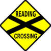 Reading Crossing Lg Clip Art