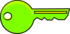 Yello & Green Key Clip Art