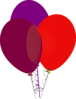 Purple And Red Balloons Clip Art