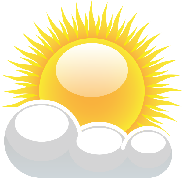 Partly Sunny Weather Clip Art.