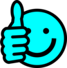 Baby Blue Thumbs Up Clip Art