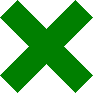 Dark Green Cross Mark Clip Art