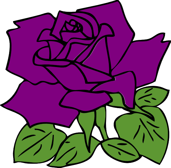 Download Purple Rose Clip Art at Clker.com - vector clip art online ...