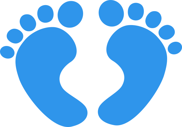 Blue Baby Feet Clip Art At Vector Clip Art Online Royalty