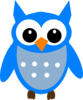 Sky Blue Hoot Owl Clip Art