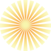 Golden Solar Rays Clip Art