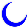 Blue Moon Crescent Clip Art