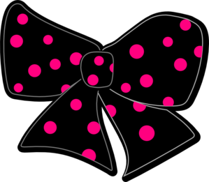Bow With Polka Dots Clip Art