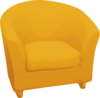 Yellow Arm Chair Clip Art