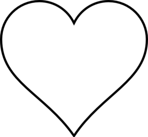Black Outline Heart Clip Art
