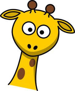 Giraffe Head Tilted Clip Art