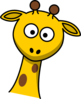Giraffe Head Tilted Clip Art