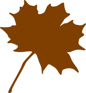 Burnt Orange Maple Leaf Clip Art