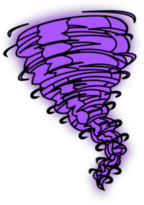 Tornado; Purple Clip Art