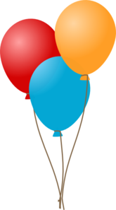 Three Balloons  Clip Art