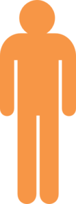 Boy Stick - Reg Orange Clip Art