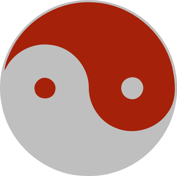 Red Yin Yang Clip Art at Clker.com - vector clip art online, royalty