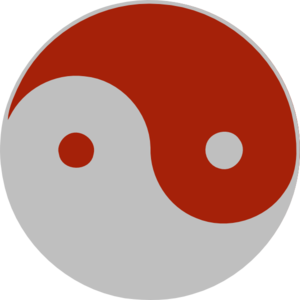 Red Yin Yang Clip Art at Clker.com - vector clip art online, royalty