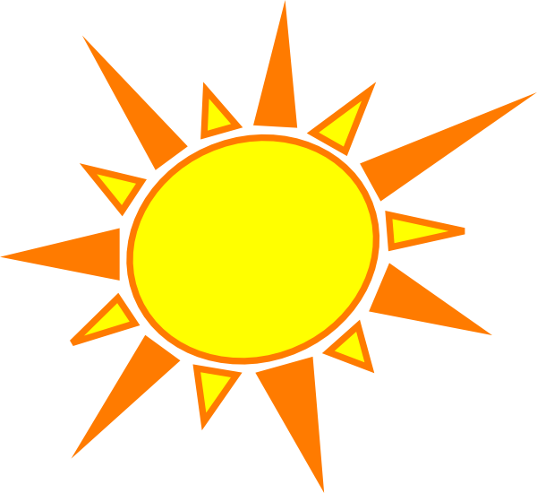 Yellow And Orange Sun Clip Art at Clker.com - vector clip art online