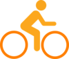 Orange Bicycle Clip Art