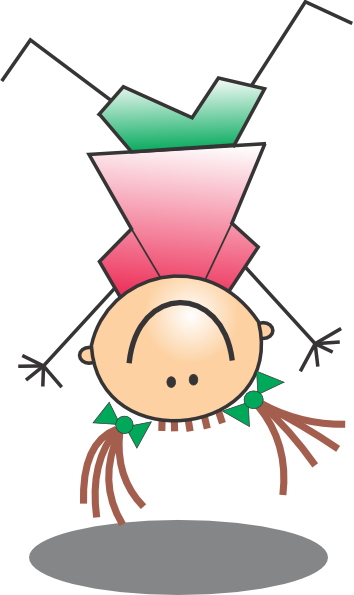 Girl Jumping Upside Down Clip Art at Clker.com - vector clip art online