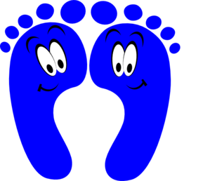 Blue Happy Feet Clip Art