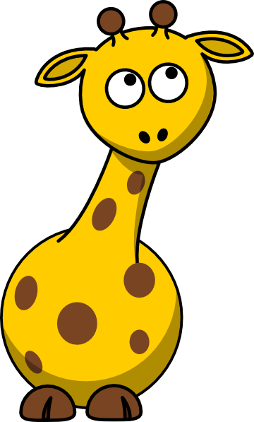 Cartoon Giraffe Looking Up Turned Clip Art at Clker.com - vector clip